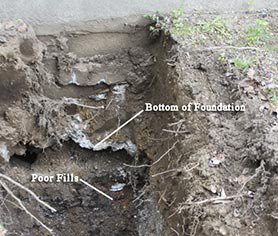 Bottom of Foundation Poor Fills